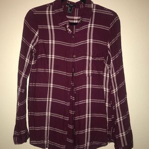 Burgundy oversized flannel